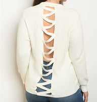 Off White Plus Size Sweater