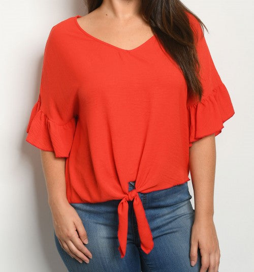 Orange Plus Size Top