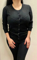 Black Front Cashmere Knit Top