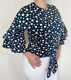Black with Dots Top