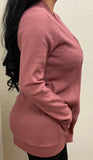 Mauve Sleeve Print Cardigan