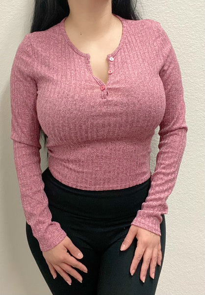 Mauve Long Sleeve Top