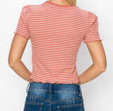 Crew Neck Stripe Top