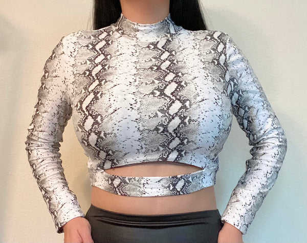 Snakeskin Print Top