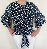 Black with Dots Top