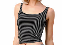 Cropped Stripe Tank Top
