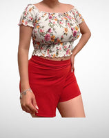 White Floral Top