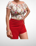 White Floral Top