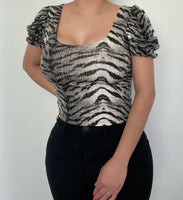 Tiger Zebra Animal Print Top