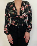 Black Floral  Top
