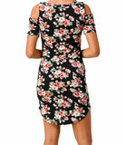 Floral Cold Shoulder Dress